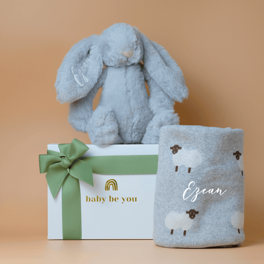 Bedtime Cuddles Baby Gift Set in Cloud